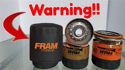Both filters have synthetic media and are designed to be used with synthetic oil. . Fram titanium oil filter